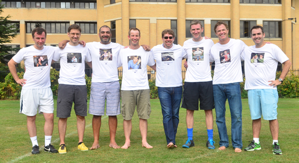 The MBA 2003-4 football squad with their classmate t-shirts